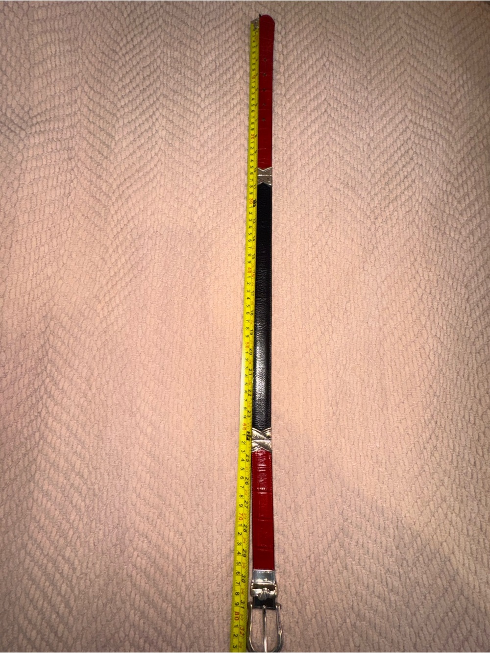 Brighton Vintage Reversible Leather Belt Red & Black Western Concho Size 28 - Picture 6 of 10